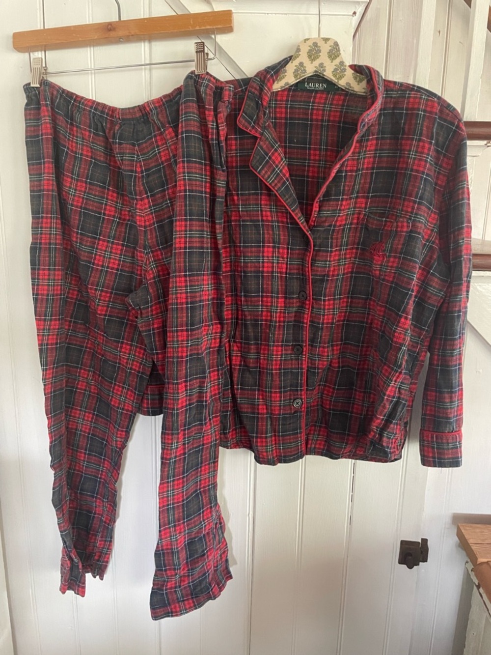 Red Plaid Pajama Set